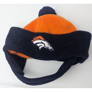 Denver‎ Broncos NFL Toddler Winter Cap Hat with Strap Children's Size S/M
